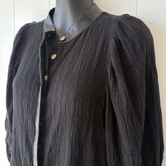 Heidi Merrick Black Textured Shift Dress | Size 4 - Picture 6 of 11